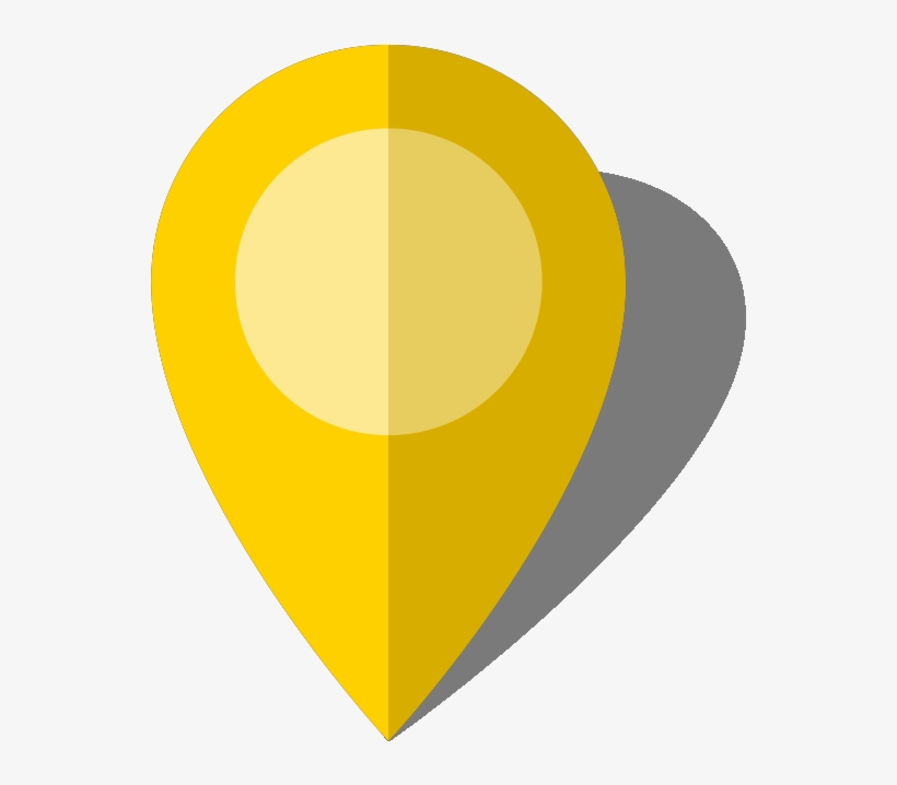 Simple Location Map Pin Icon10 Yellow Free Vector Data - Yellow Location Pin